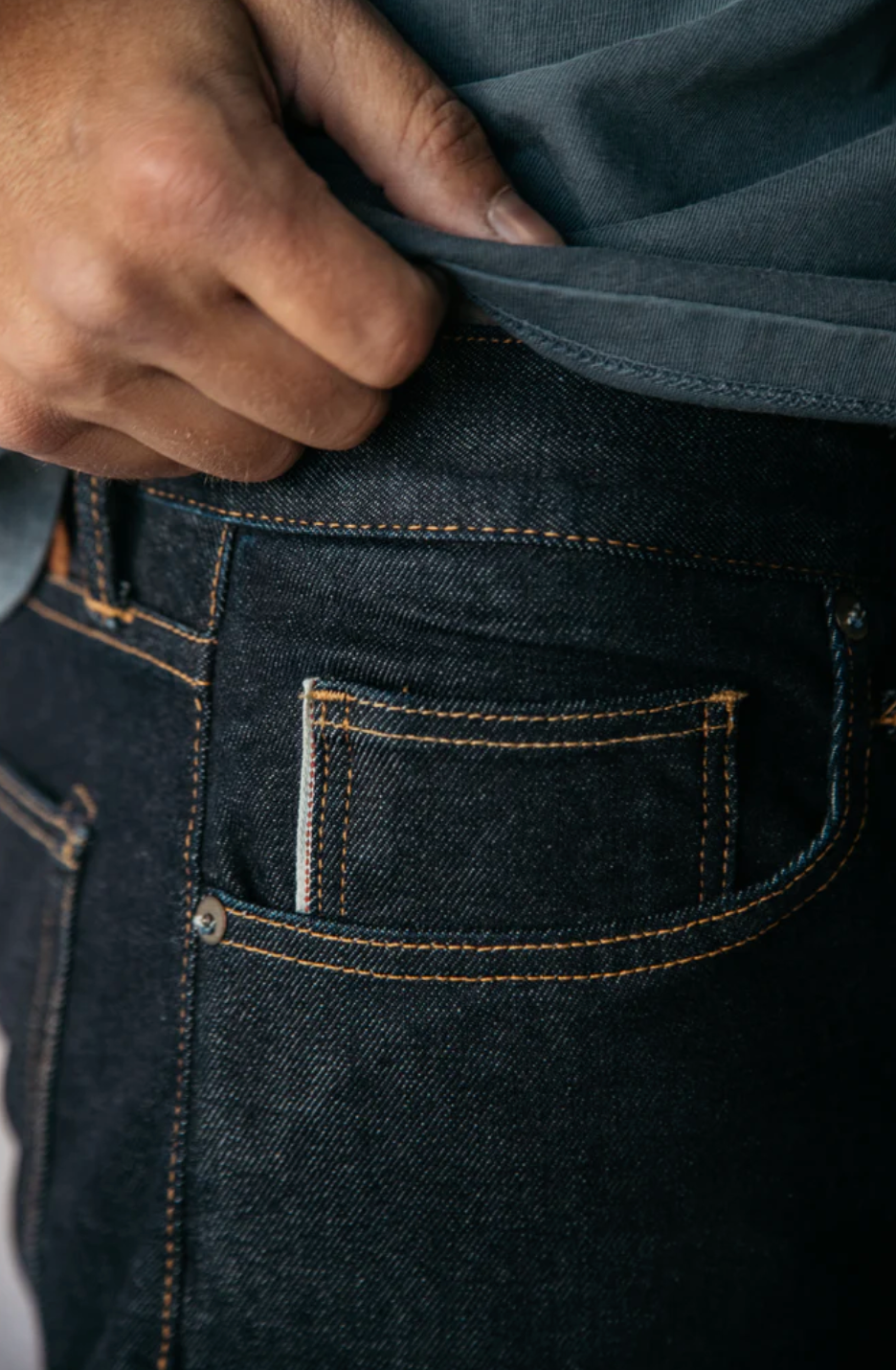 The Hammer Straight Indigo One Wash 10.5oz Stretch Selvedge Denim Jeans