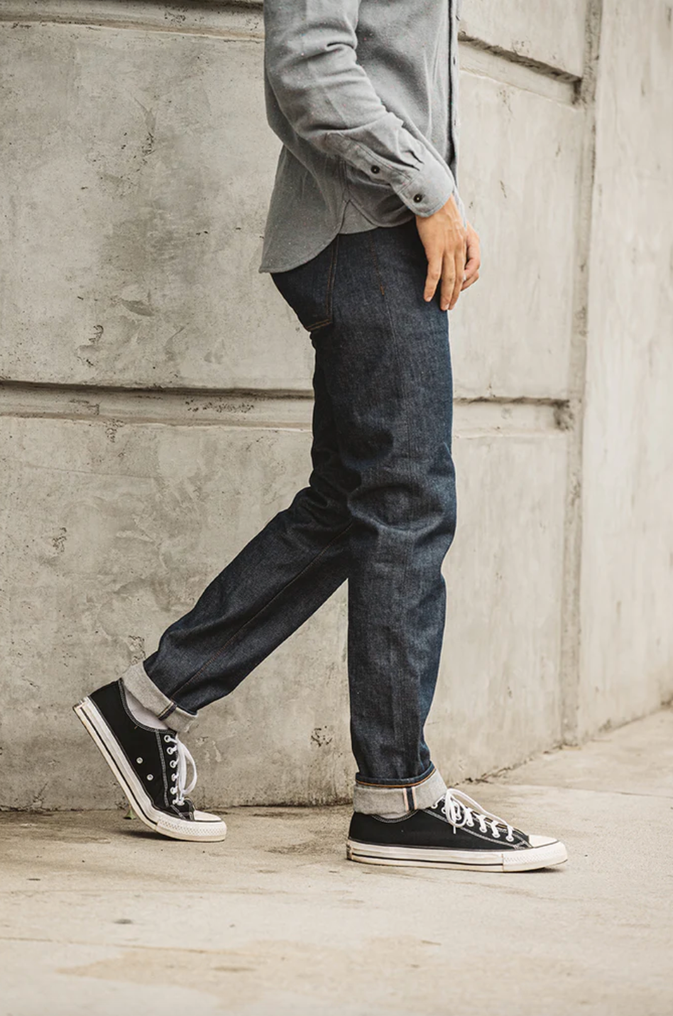 The Pen Slim Straight Indigo 12.5oz Raw Selvedge Denim Jeans