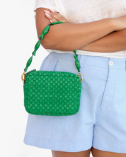Shortie Strap in Emerald Sardine shown on bag