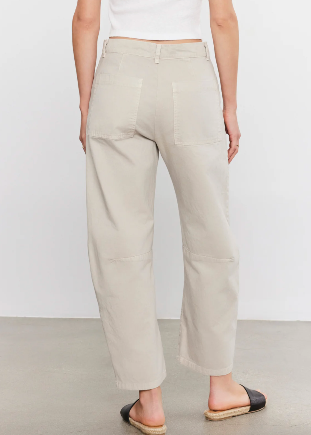 Brylie Sanded Twill Pant in Oyster