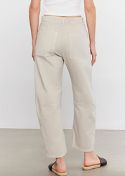 Brylie Sanded Twill Pant in Oyster