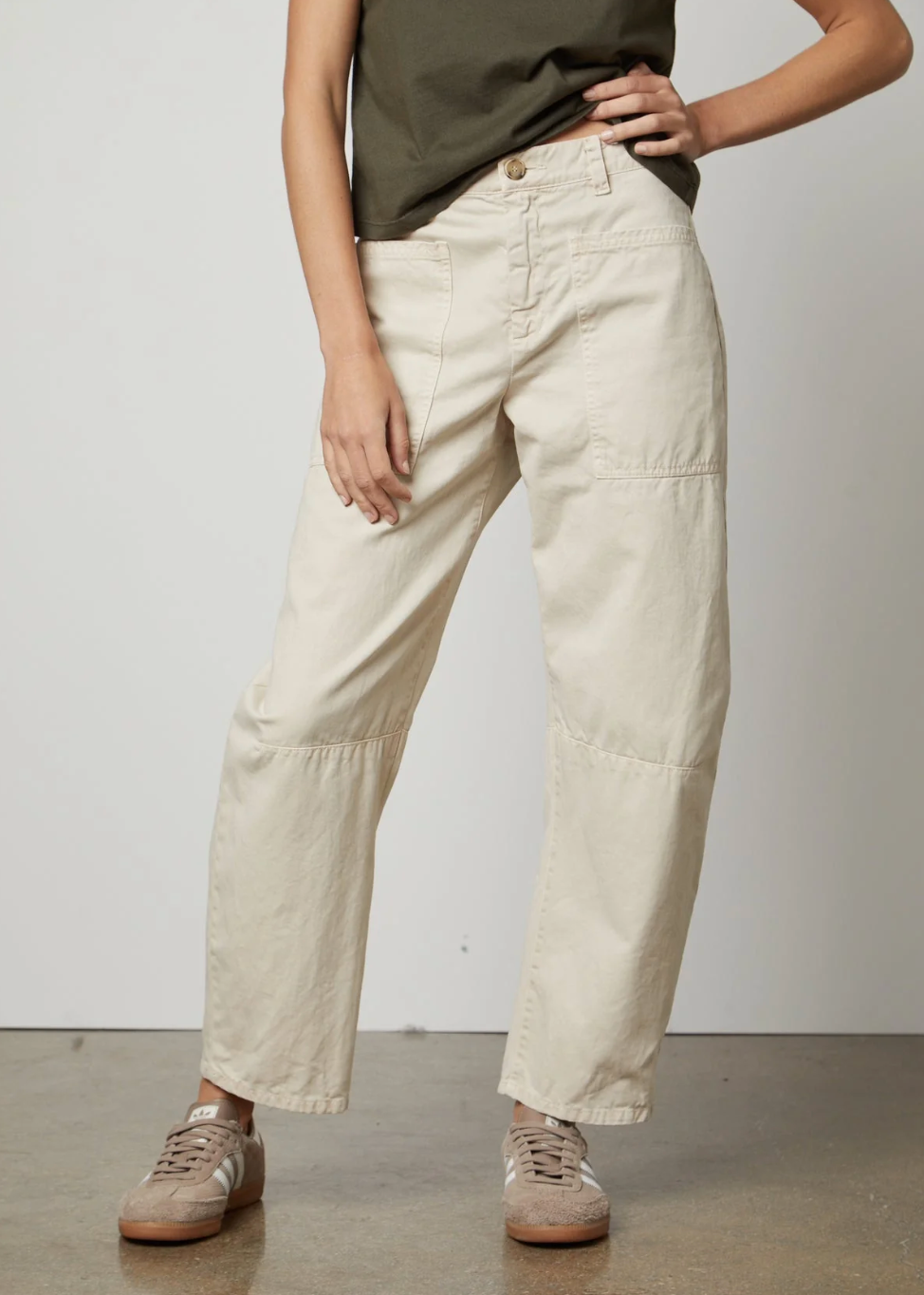 Brylie Sanded Twill Pant in Shale