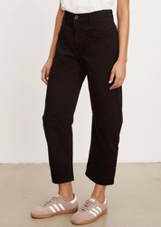 Brylie Sanded Twill Pant in Vintage Black