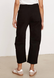 Brylie Sanded Twill Pant in Vintage Black
