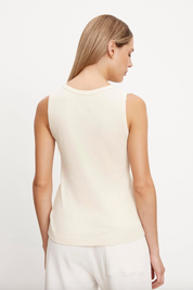 Maxie Ribbed Tank Top in Ecru