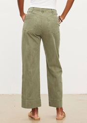 Mya Cotton Canvas Pant in Axe