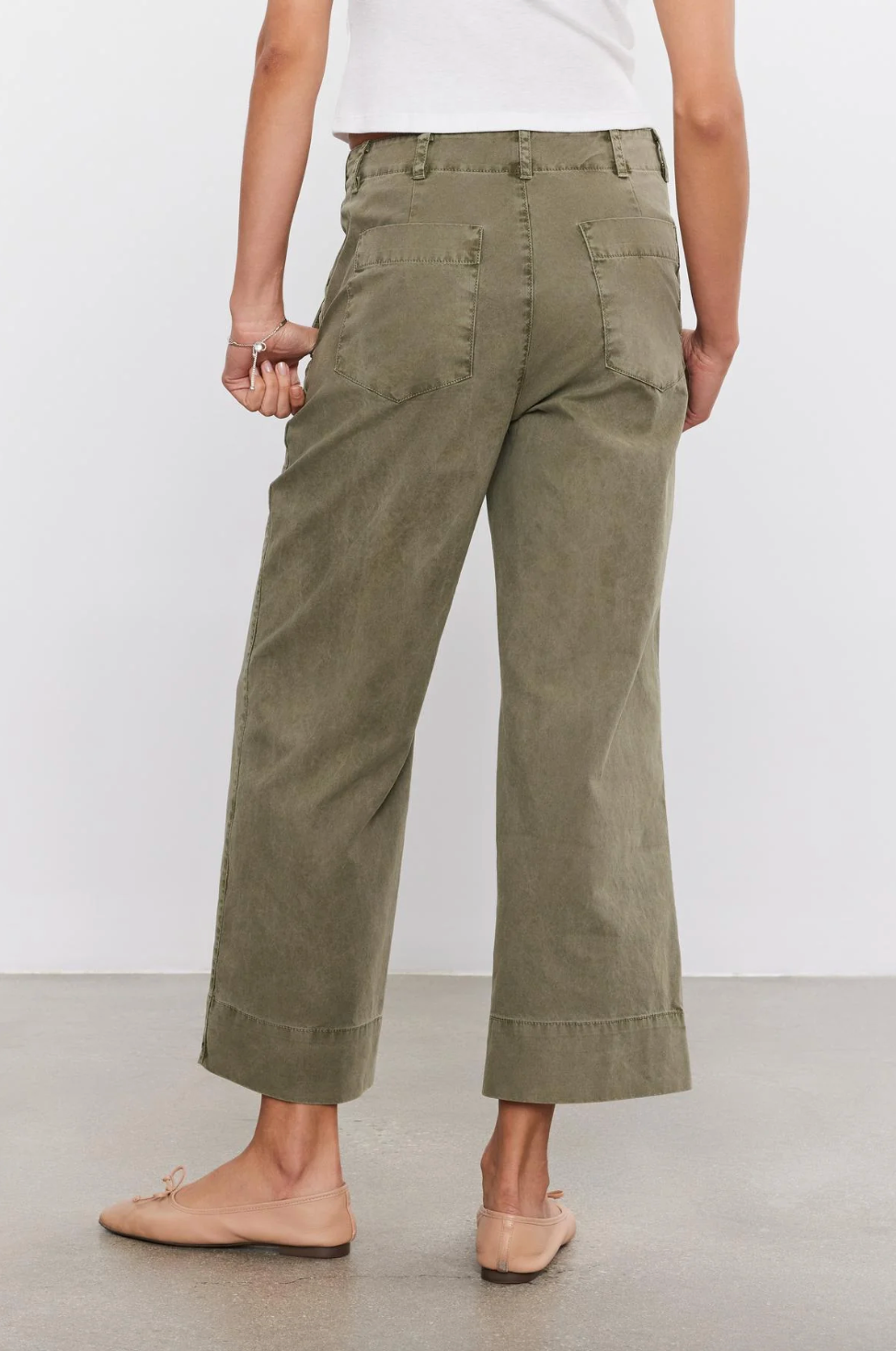 Sabine Cotton Canvas Pants in Axe
