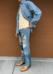 Dad Straight Leg Quilted Jeans
