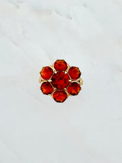 Vintage fine jewelry 14k yellow gold Citrine Floret Ring