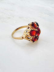 Vintage fine jewelry 14k yellow gold Citrine Floret Ring