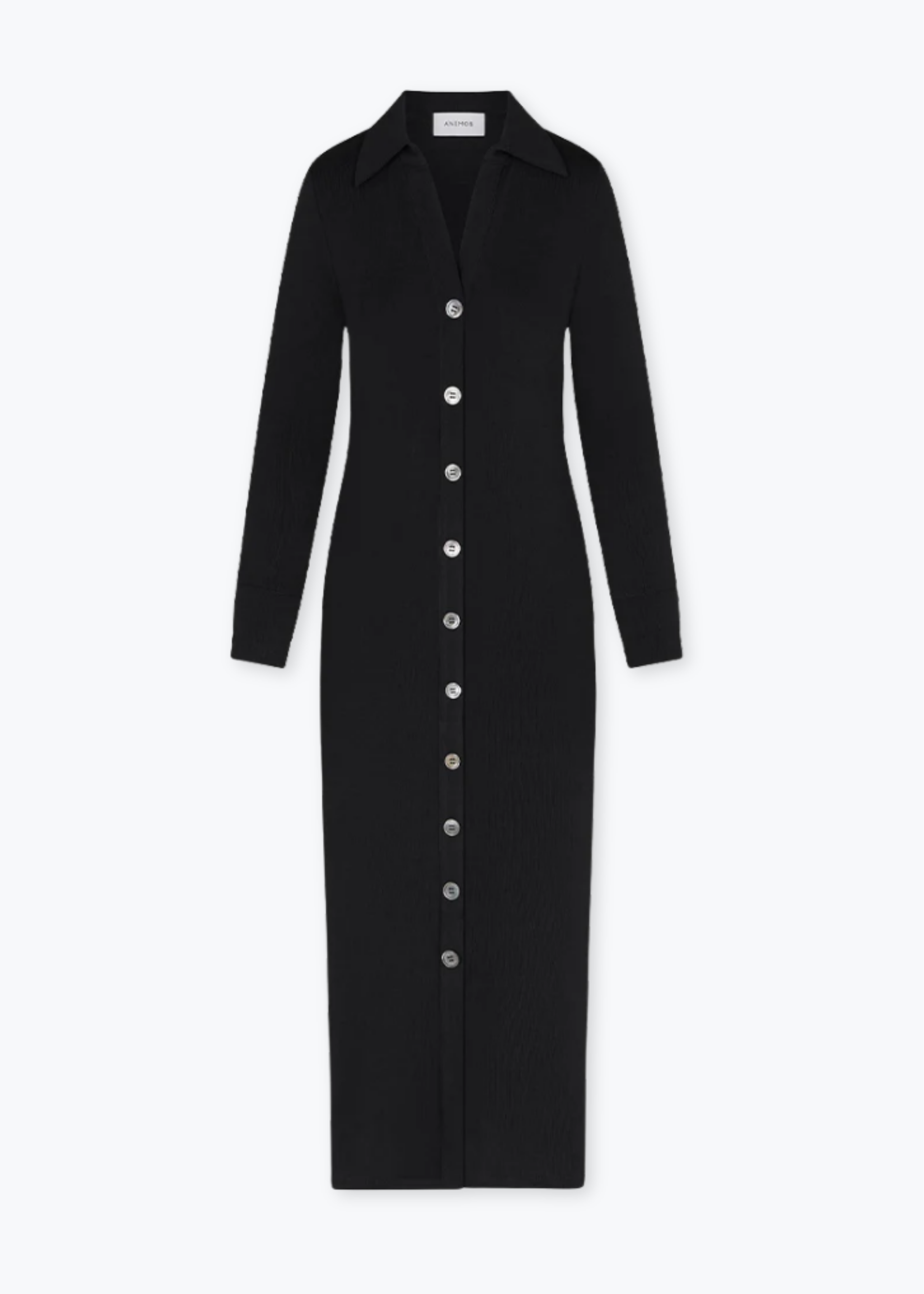 anemos womens Knit Cardigan Midi Dress in Black