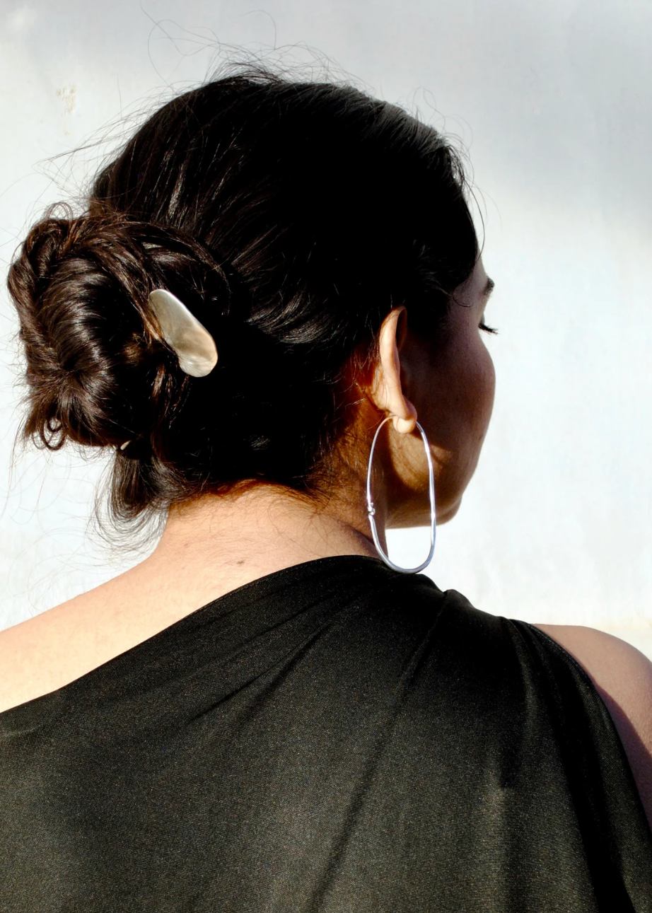 person wearing ariana boussard-reifel Phyta Hair Pin sterling silver