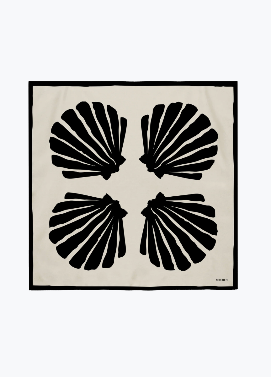 bembien Sirena Scarf in Noir silk seashell