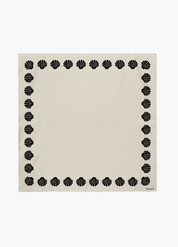 bembien silk Concha Scarf in Noir seashell