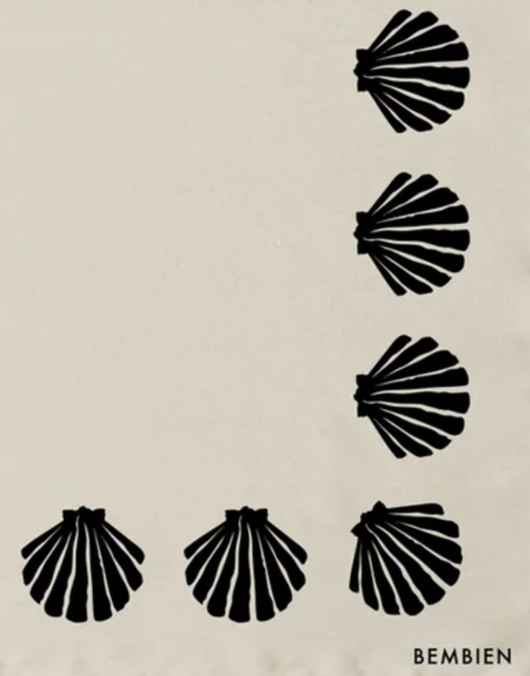 bembien silk Concha Scarf in Noir seashell