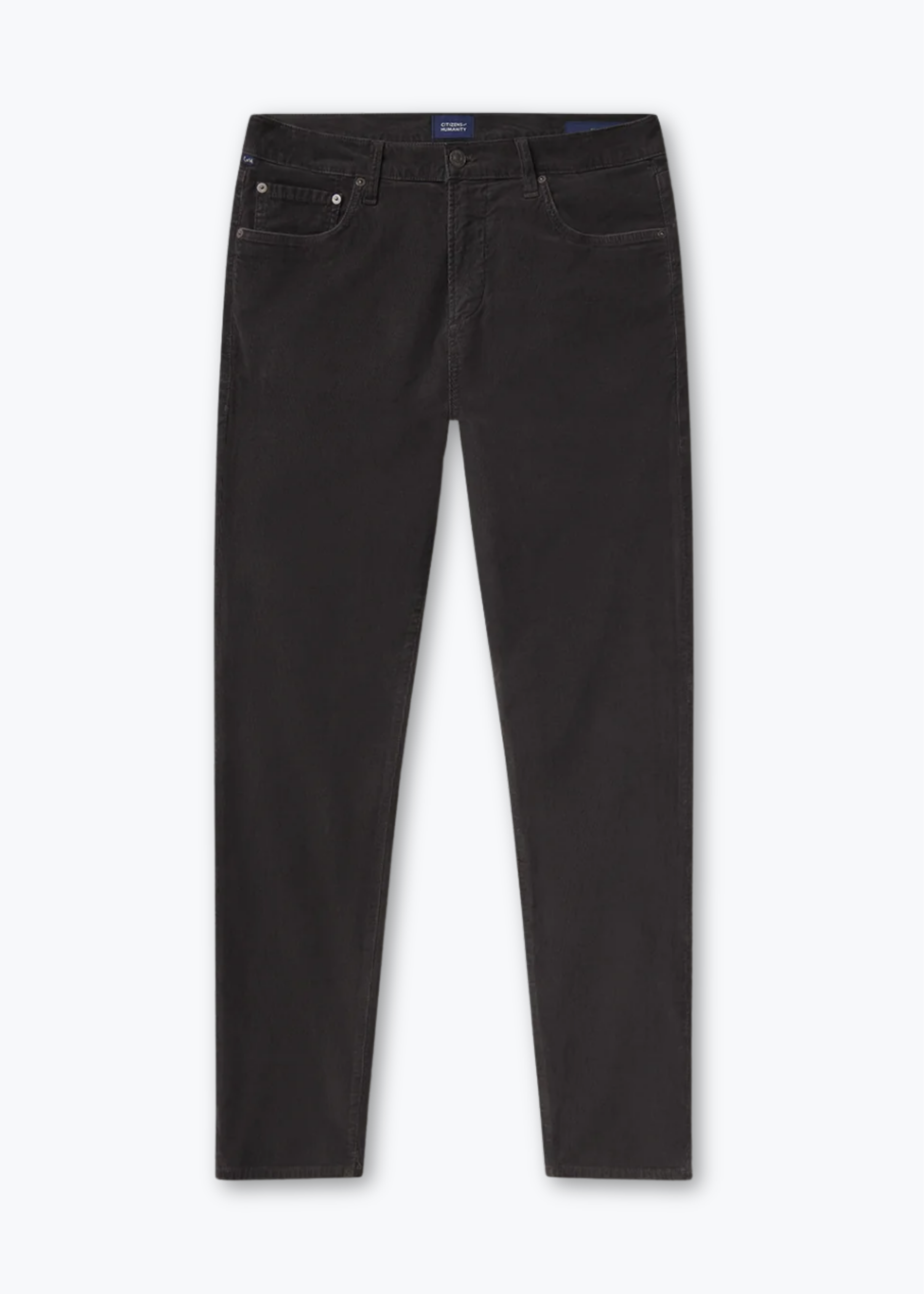 citizens of humanity mens Elijah Straight Corduroy pants in Charcoal