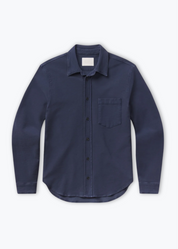 citizens of humanity mens Luca Bucket Dye Shirt French Terry In Indigo
