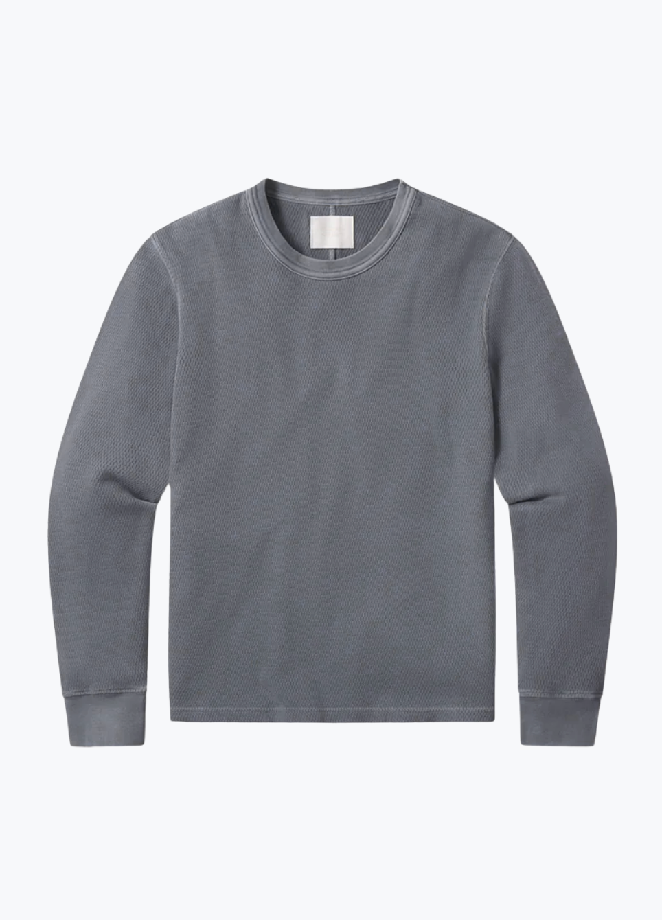 citizens of humanity mens Waffle Crewneck long sleeve shirti n Slate gray