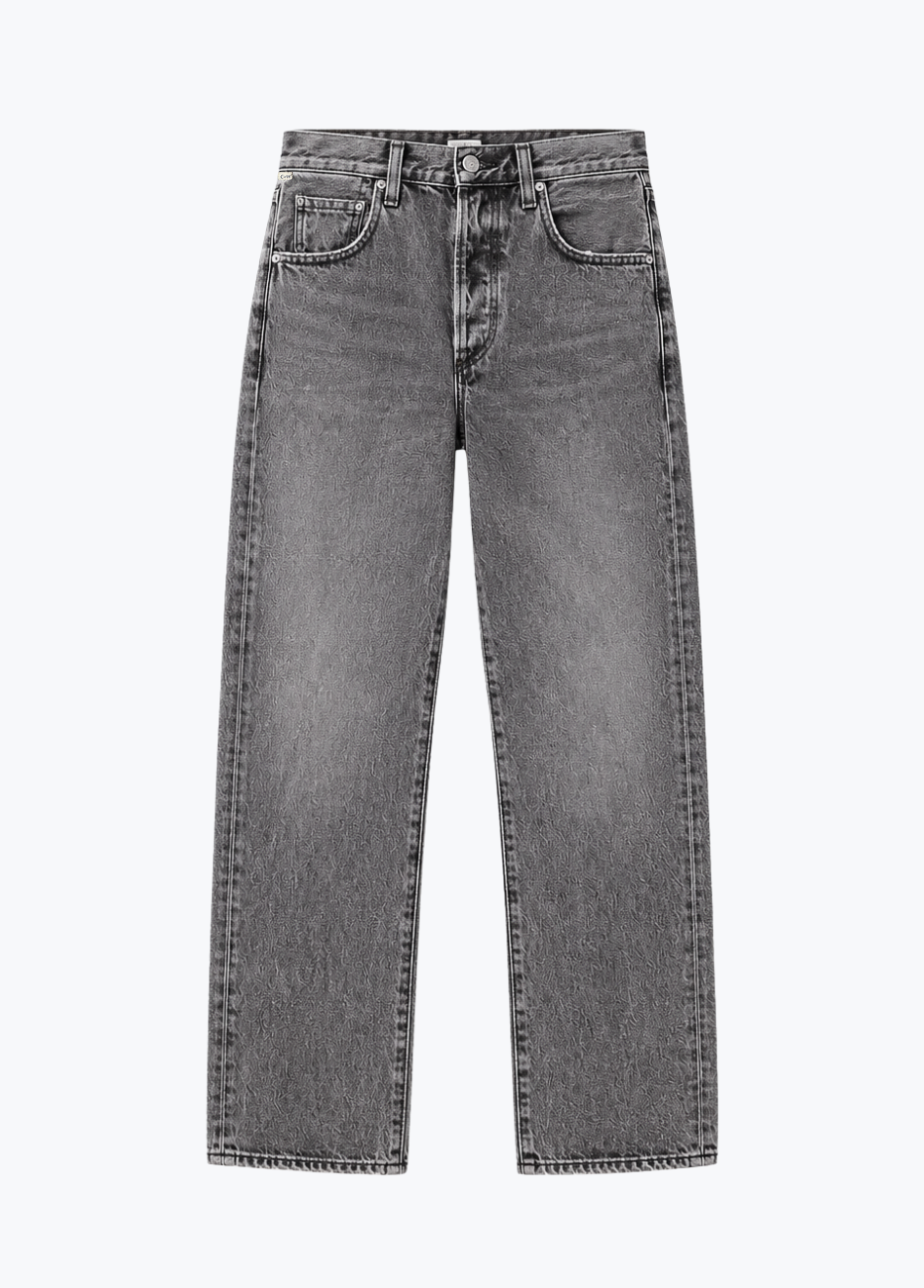 citizens of humanity womens denim 90's French High Rise Straight Jeans In Lumiere