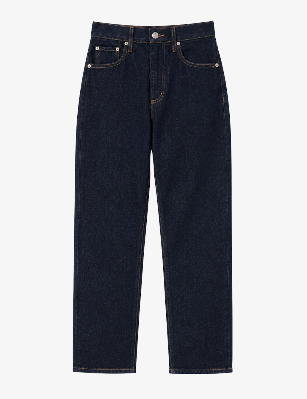 citizens of humanity womens denim jeans Palma Straight Long Clean Hem In Inky Rinse