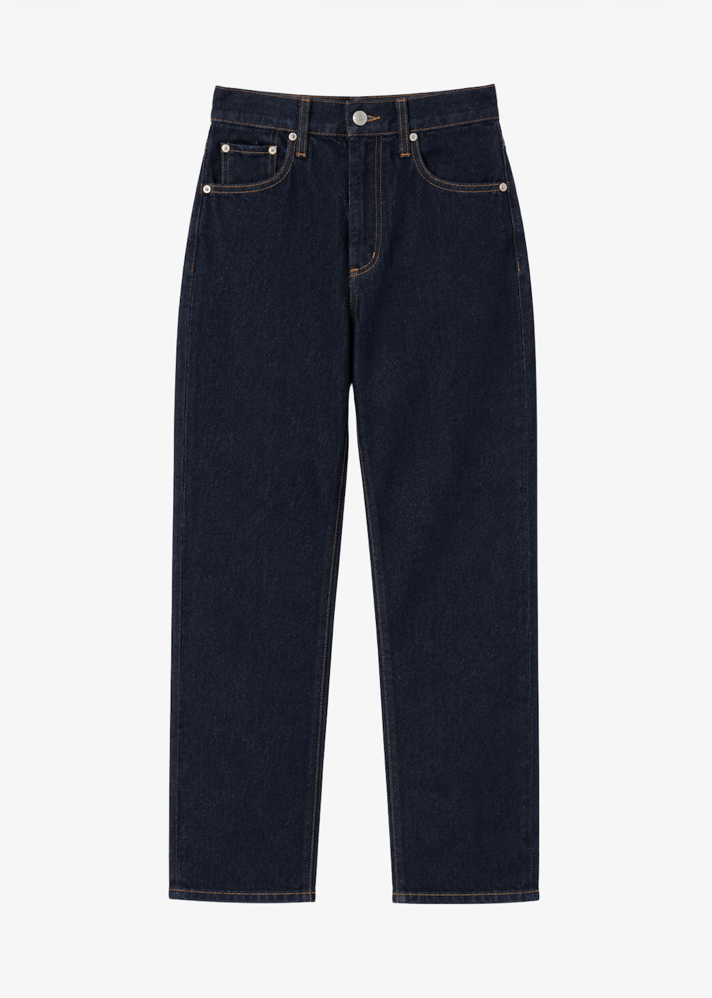 citizens of humanity womens denim jeans Palma Straight Long Clean Hem In Inky Rinse