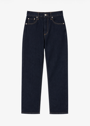 citizens of humanity womens denim jeans Palma Straight Long Clean Hem In Inky Rinse