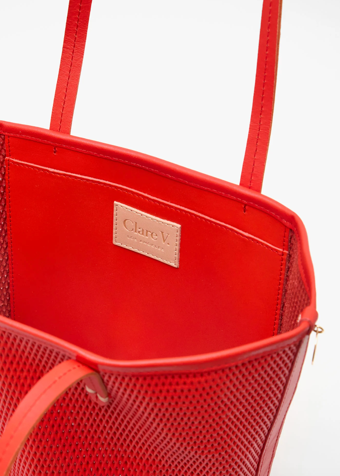 clare v Choupette Bucket Bag in Bright Poppy