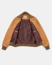 dehen1920 mens All-City Leather Jacket in Rust brown