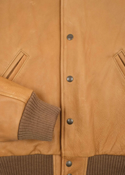 dehen1920 mens All-City Leather Jacket in Rust brown