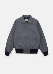 dehen1920 mens Weekender Jacket in Indigo Herringbone Denim