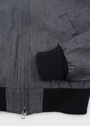 dehen1920 mens Weekender Jacket in Indigo Herringbone Denim