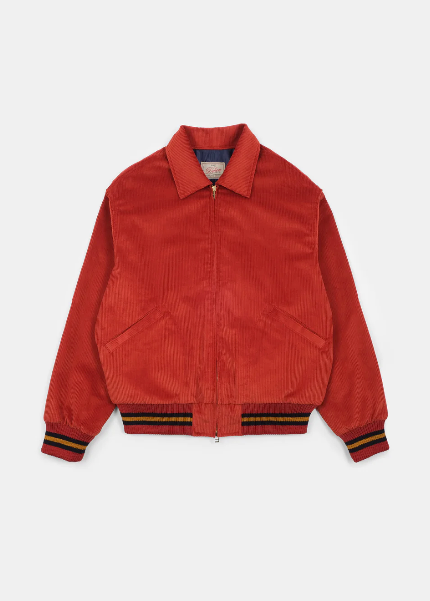 dehen 1920 mens 60's Cut Team Jacket in Rust Corduroy