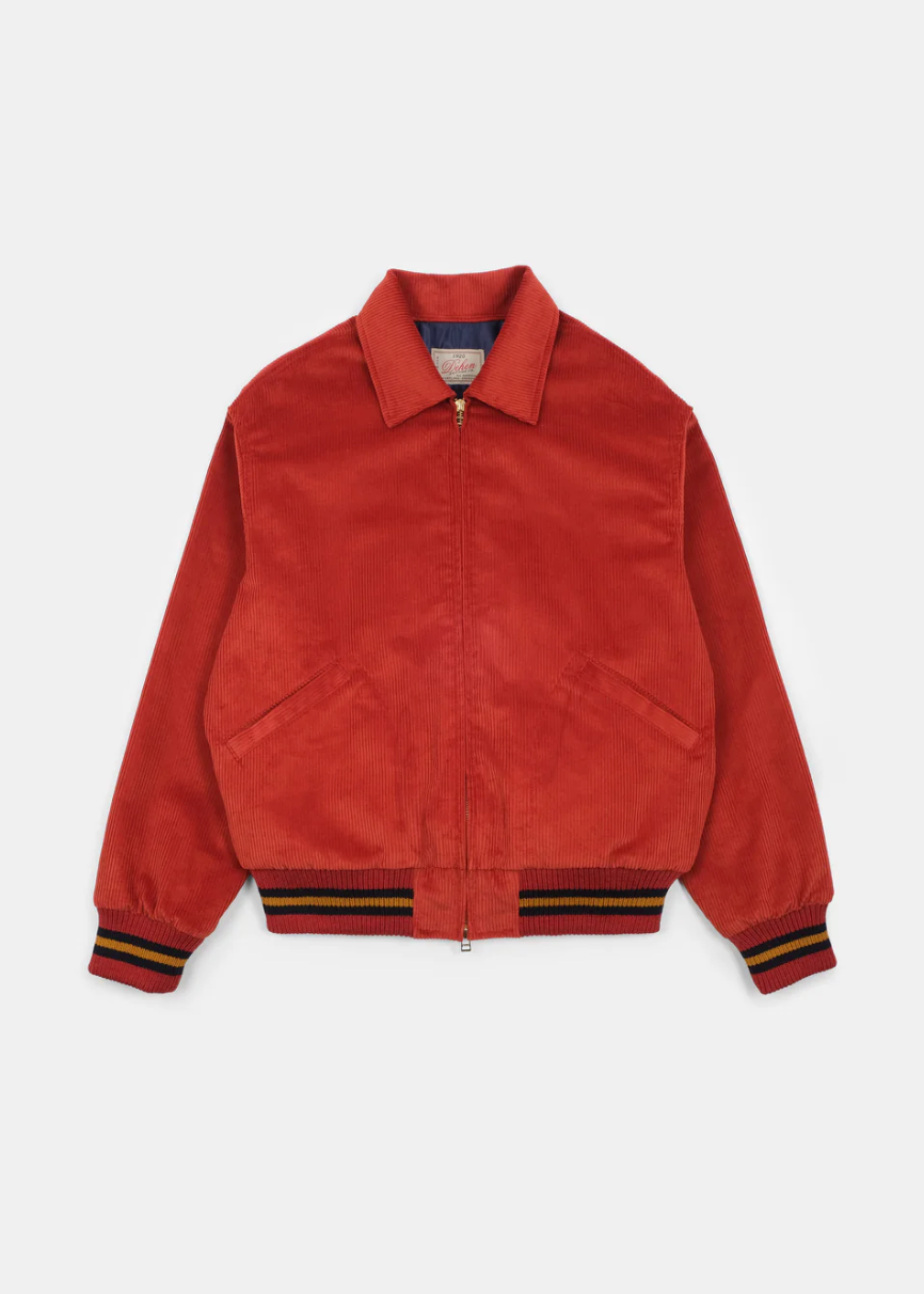 dehen 1920 mens 60's Cut Team Jacket in Rust Corduroy