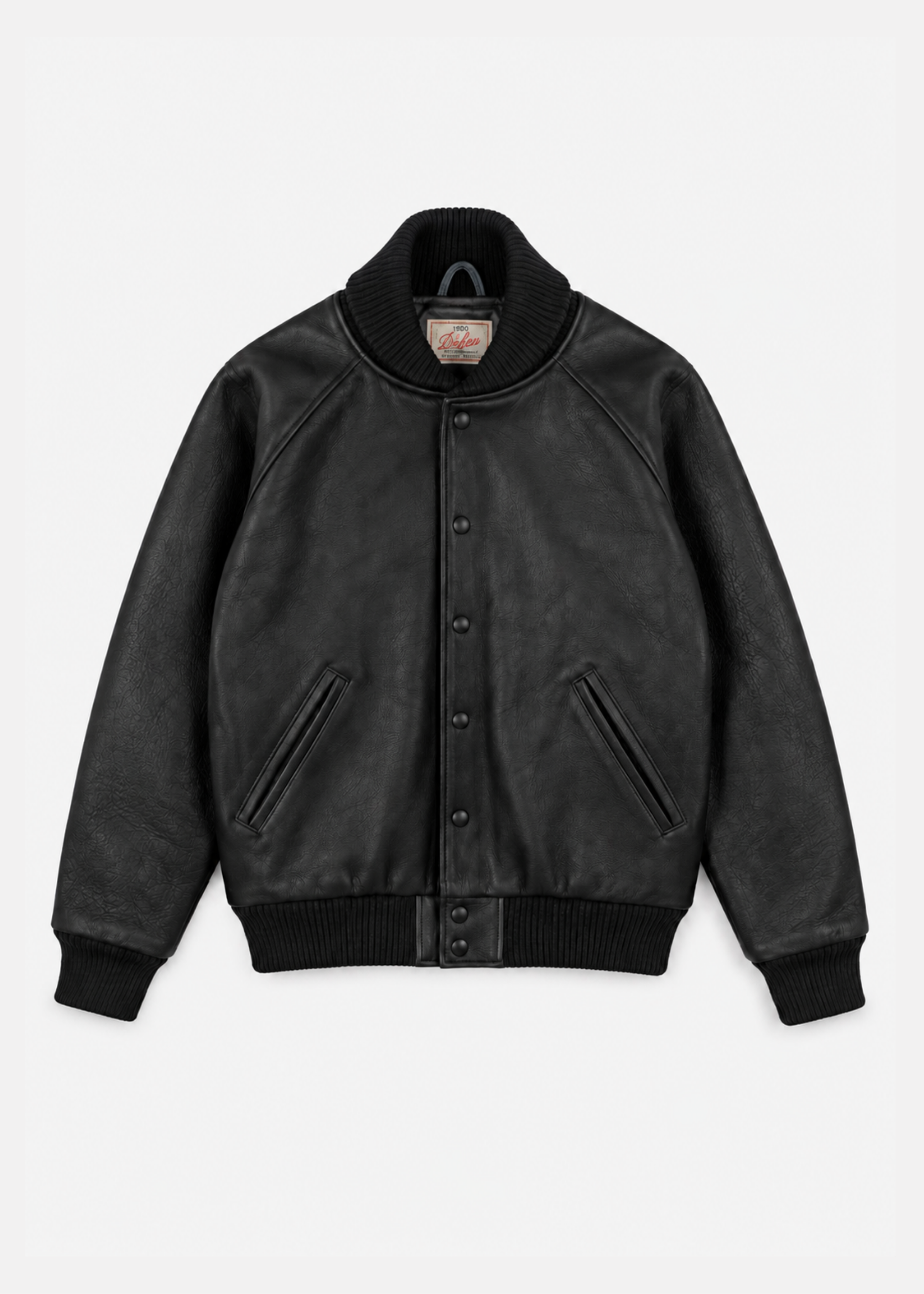 dehen 1920 mens All-City Leather Jacket in Black