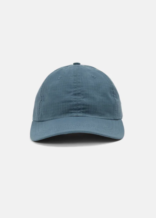dehen 1920 mens Baseball Hat in Faded Blue Dry Waxed Rip Stop