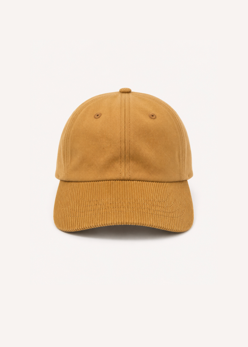 dehen 1920 mens Baseball Hat in Tan Canvas/Fawn Corduroy