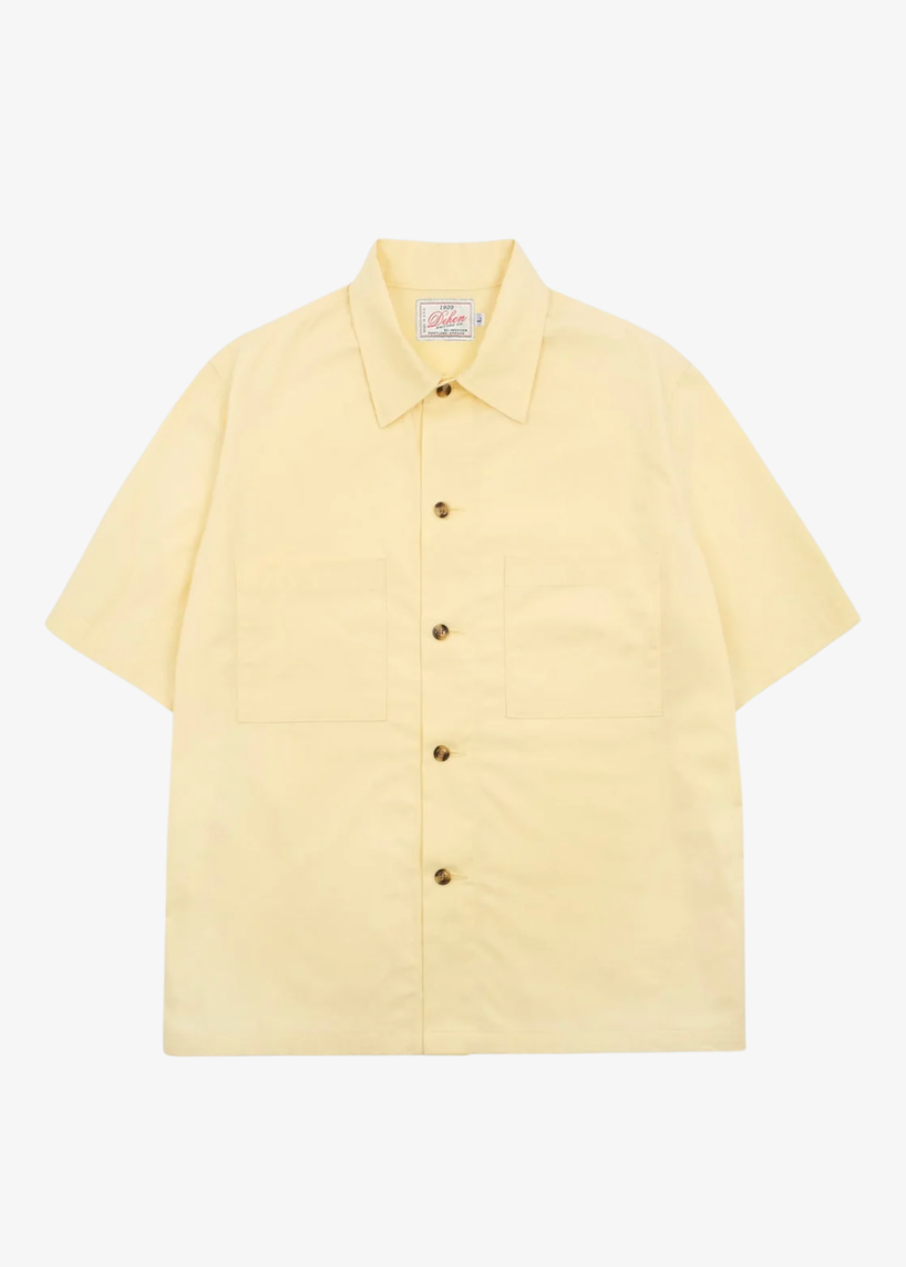 dehen 1920 mens Short Sleeve Skyliner Shirt in Lemon Twill