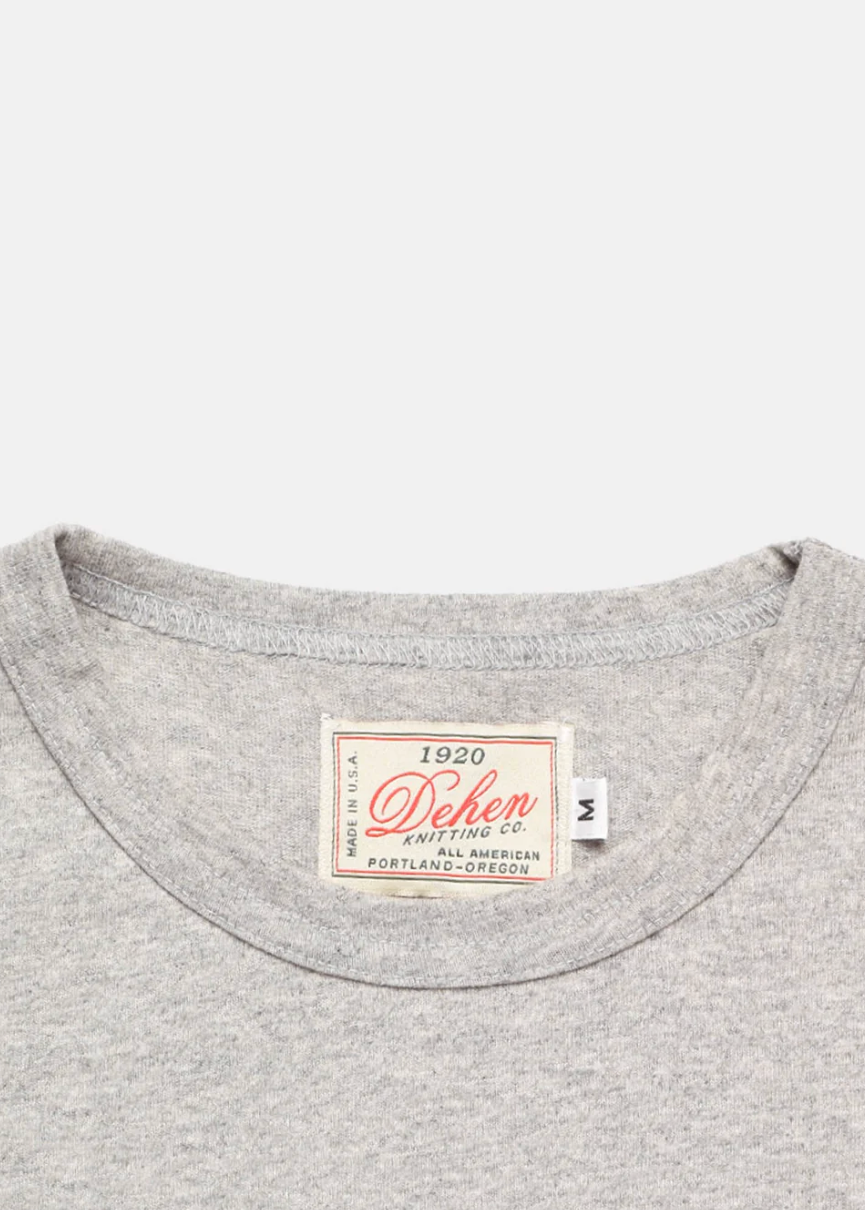 dehen 1920 mens cotton Heavy Duty Tee in Heather