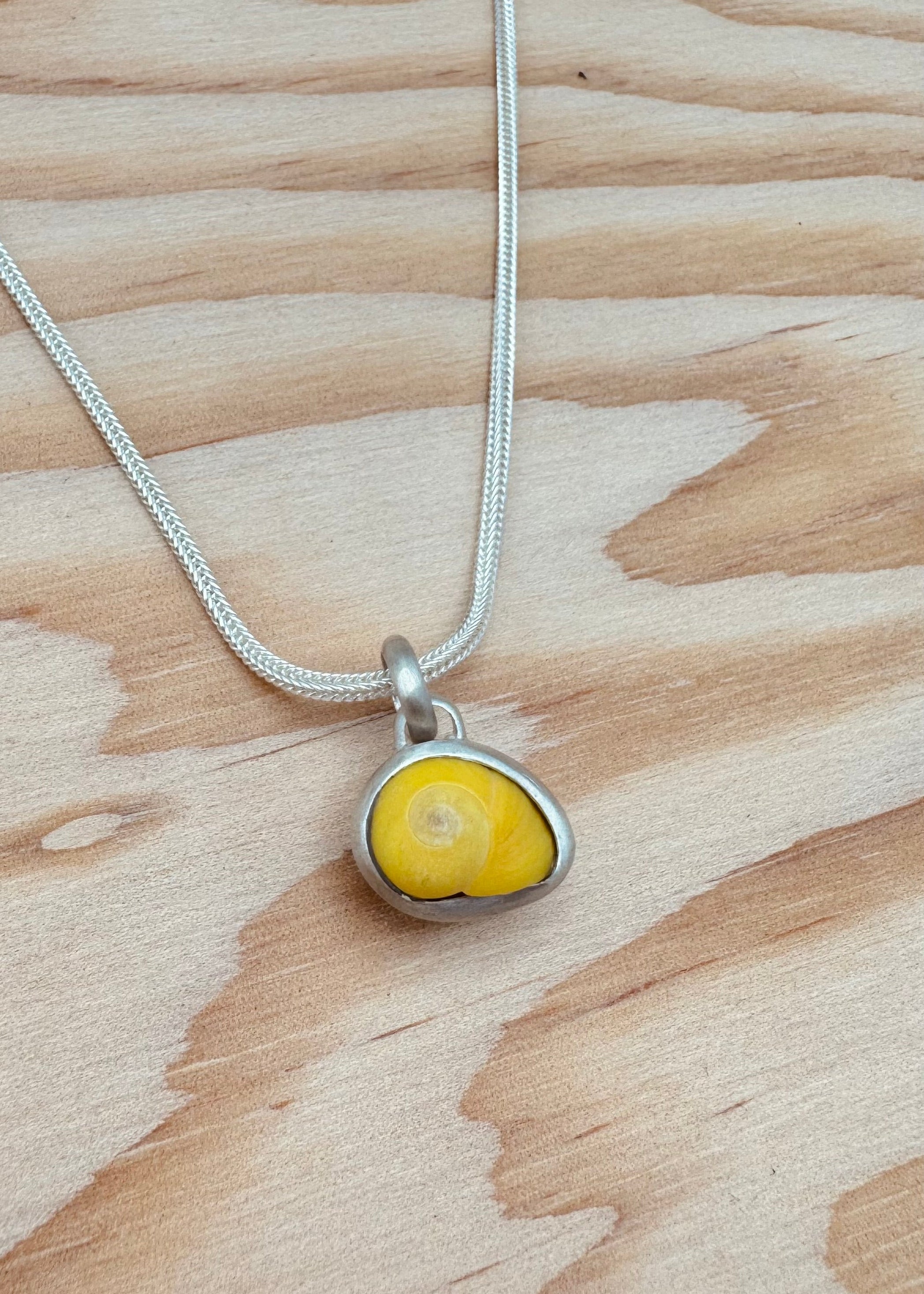 dunton ellerkamp jewelry One-of-a-Kind Snail Shell Pendant Necklace in Silver
