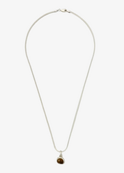dunton ellerkamp jewelry One-of-a-Kind Snail Shell Pendant Necklace in Silver foxtail chain
