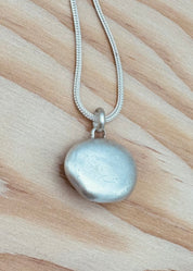 dunton ellerkamp sterling silver jewelry One-of-a-Kind Snail Shell Pendant Necklace in Silver foxtail chain