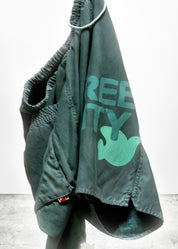 freecity clothing Matte/Satin Back/Pocket Short in Eatgreen Powder unisex