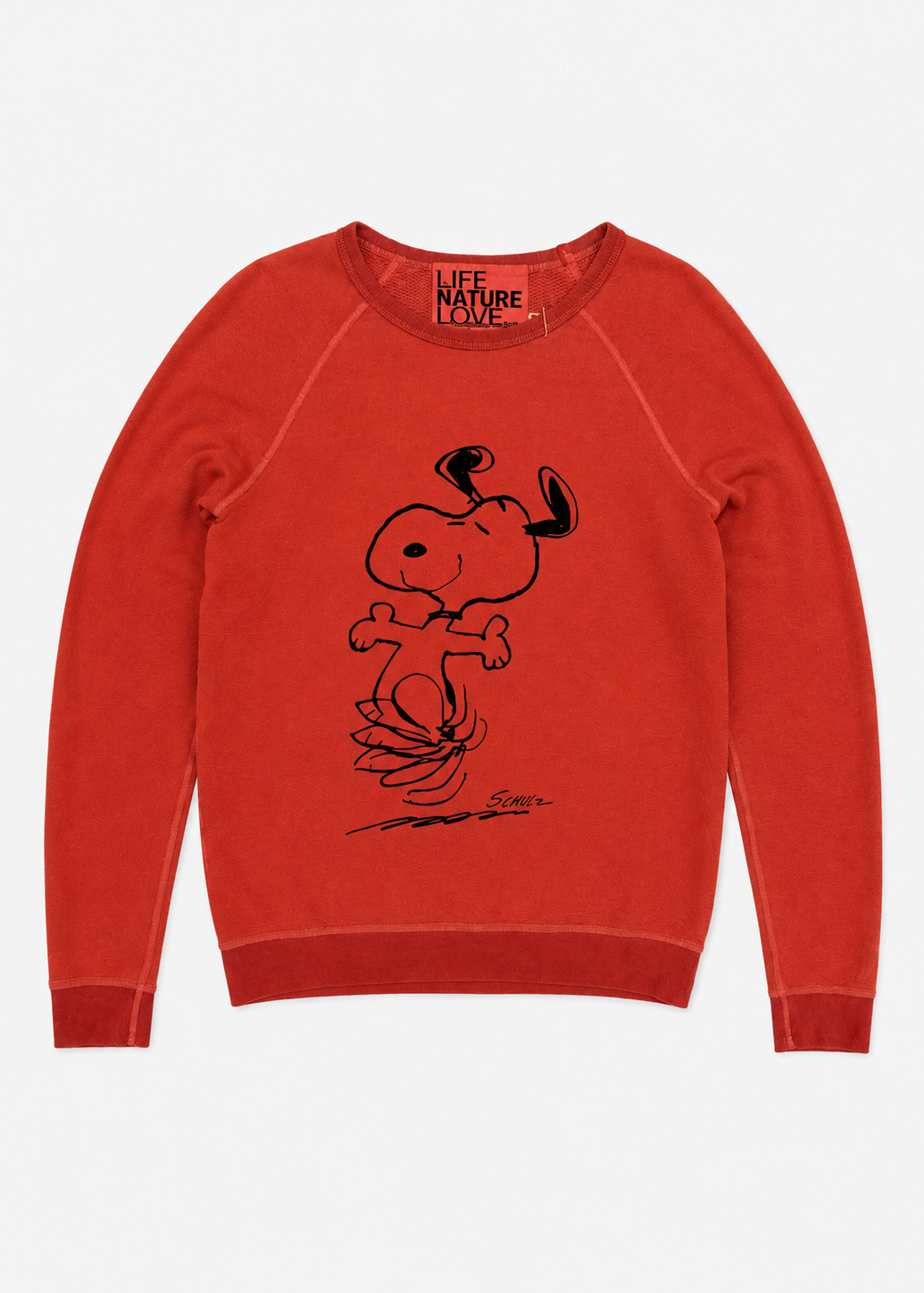 freecity clothing unisex Basicgoodness Schulz Supervintage Yumm Raglan burnpowder orange red