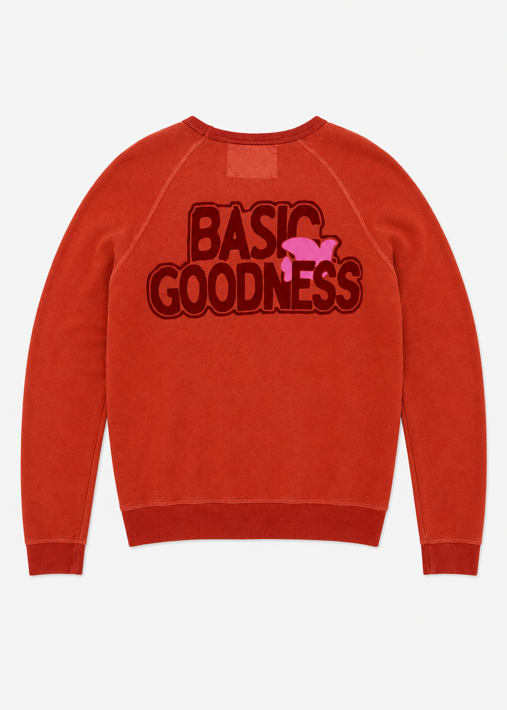 freecity clothing unisex Basicgoodness Schulz Supervintage Yumm Raglan burnpowder orange red
