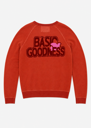 freecity clothing unisex Basicgoodness Schulz Supervintage Yumm Raglan burnpowder orange red