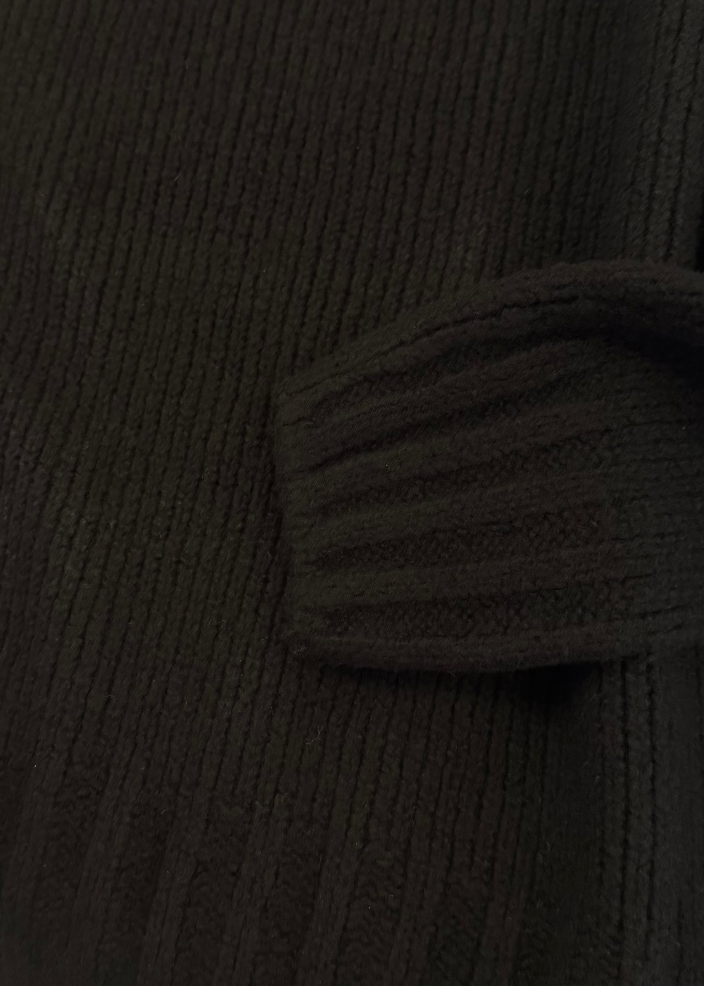 freecity supershop Nubby Virgin Wool Raglan Sweater black