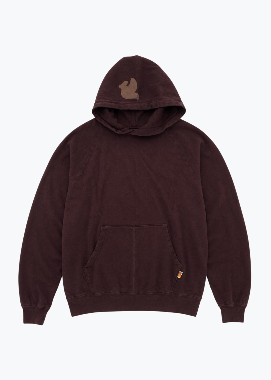 freecity unisex Basic Goodness Light Terry Fluff Hoodie in Chocolate Rabbit