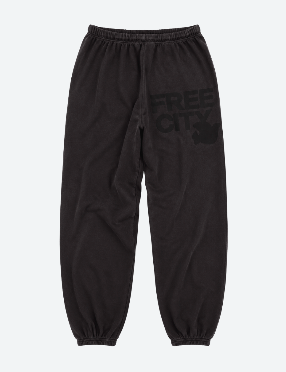 freecity unisex Flow Sweatpant in Volcano gray black