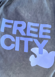 freecity unisex Matte/Satin Back/Pocket Short in Moonshrooms Powder blue
