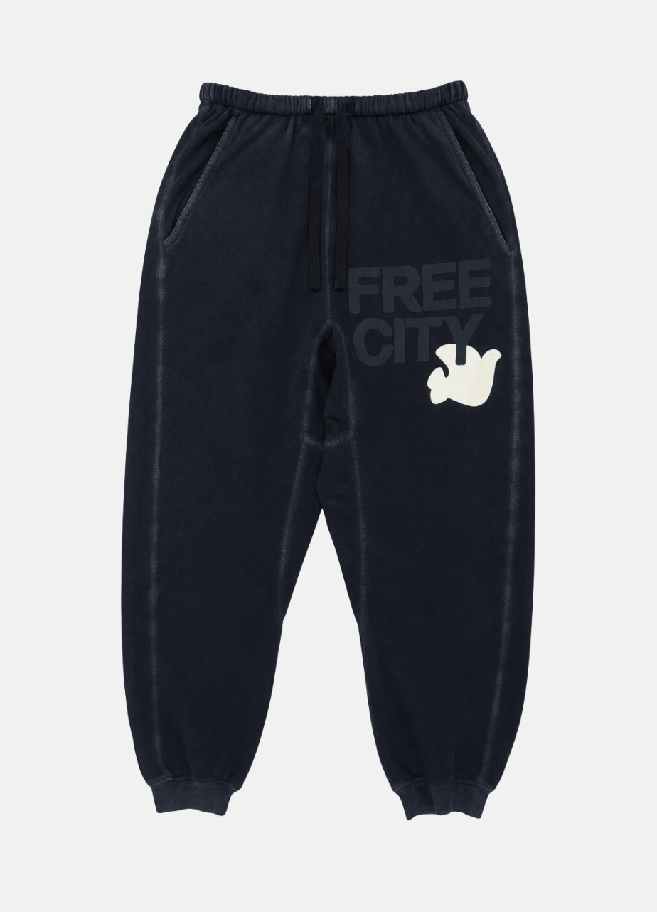 freecity unisex Sunfades Pocket Sweatpant in Black Space grey black navy